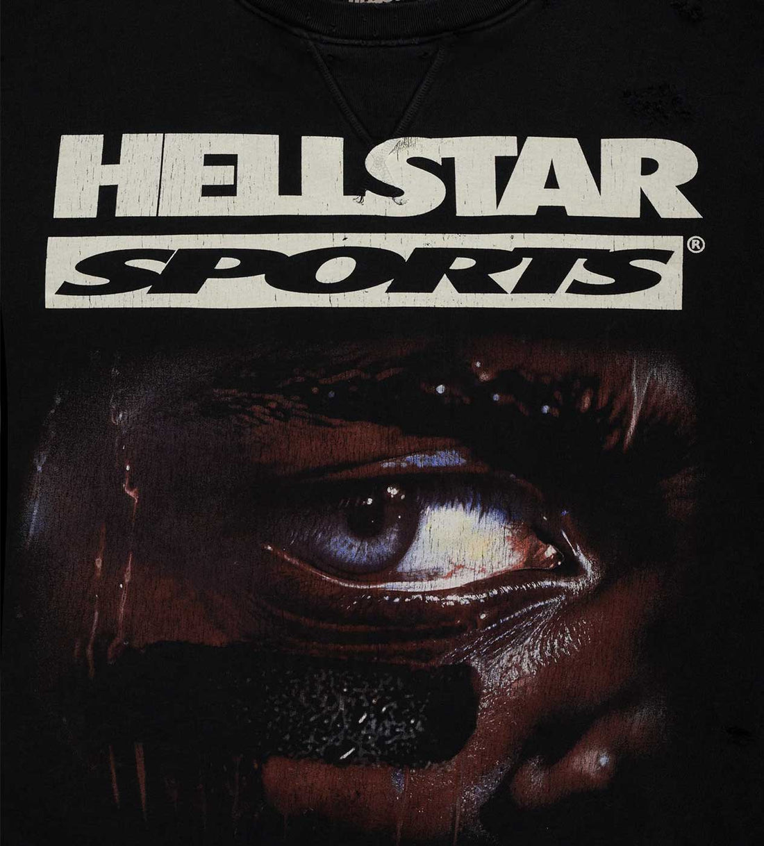 Hellstar Sports 96 Crewneck Black Close Up View