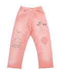 All Human Rehab Sweatpants Pink Wash