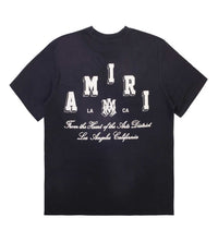 Amiri Collegiate Black Tee Front View