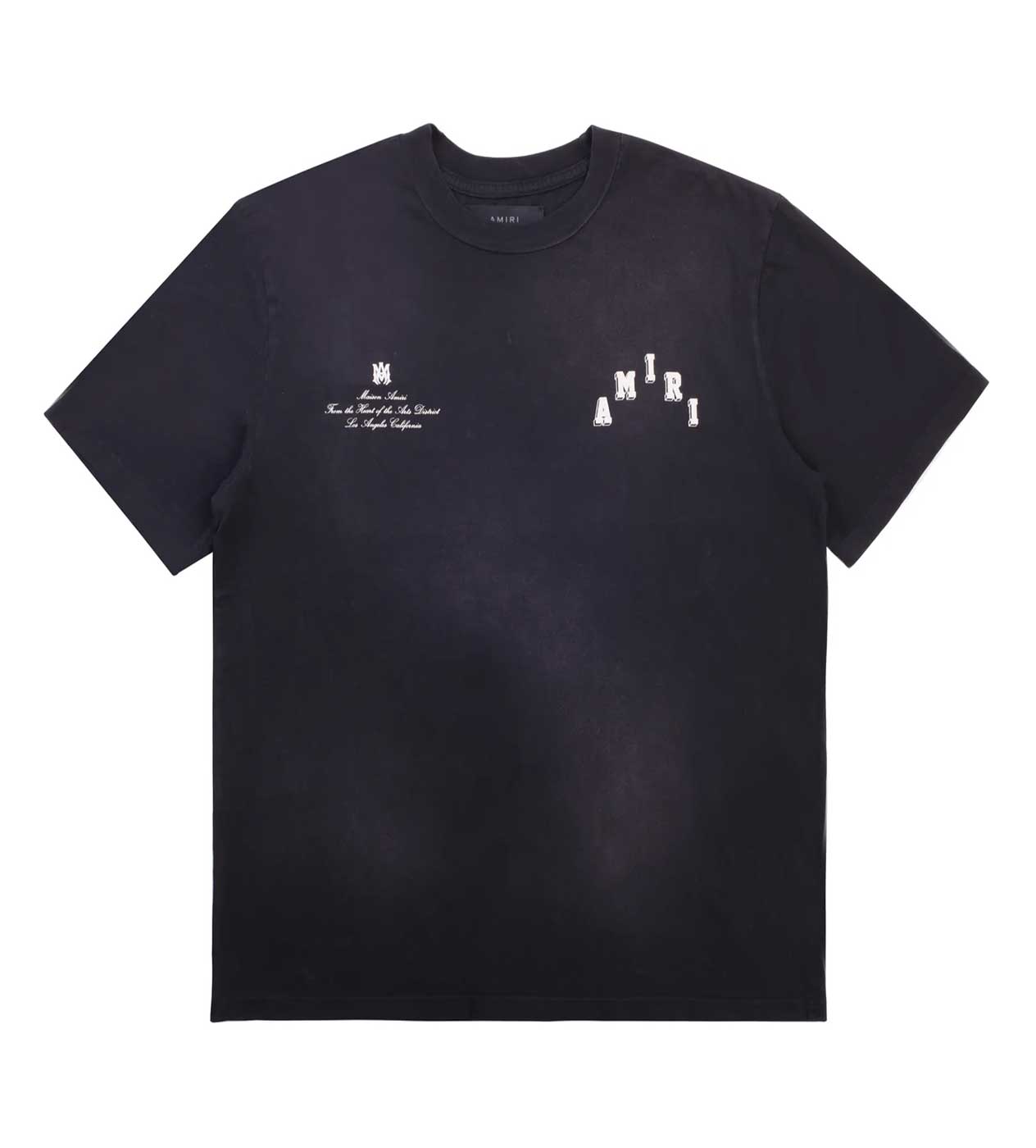 Amiri Collegiate Black Tee Back View