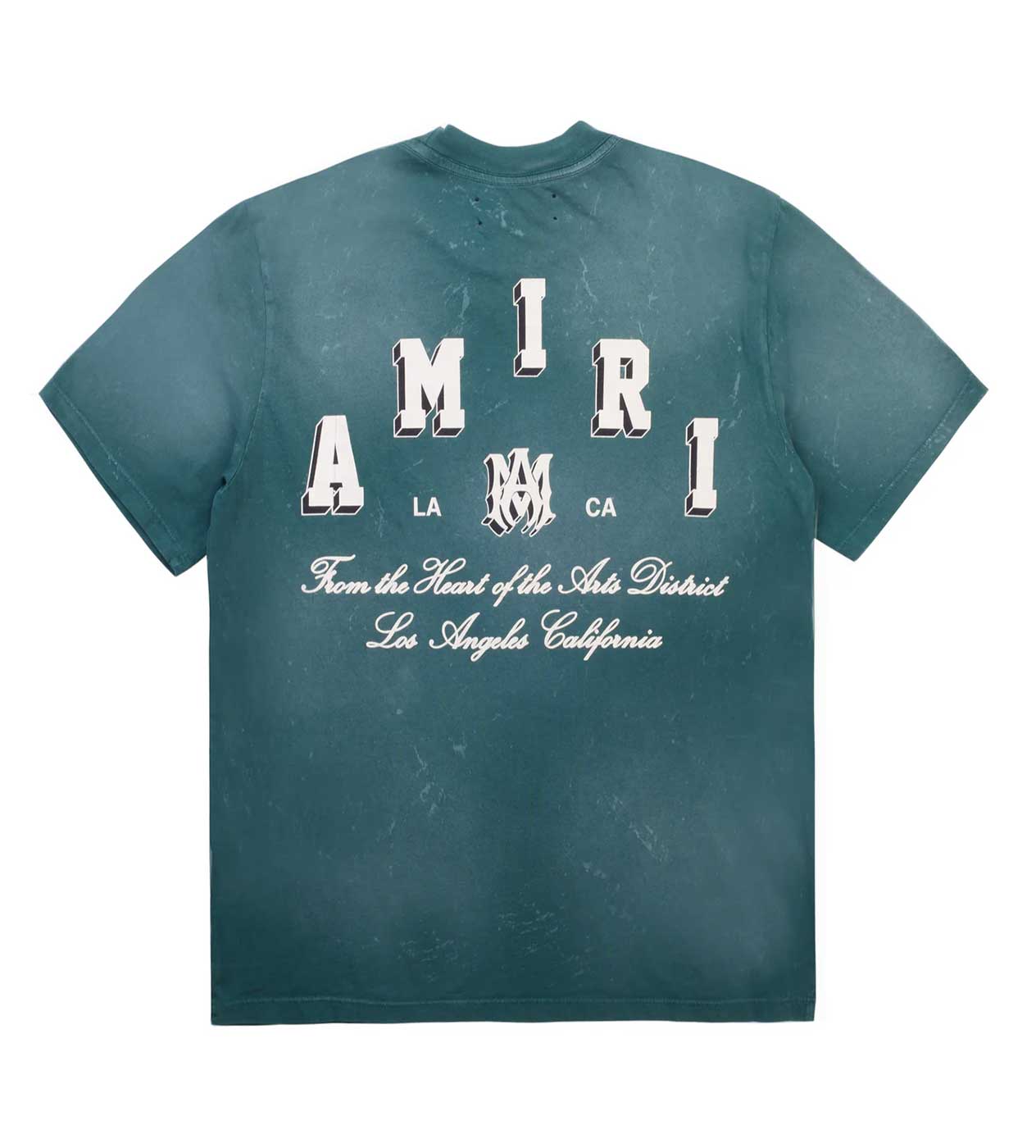 Amiri Collegiate Green Tee front view