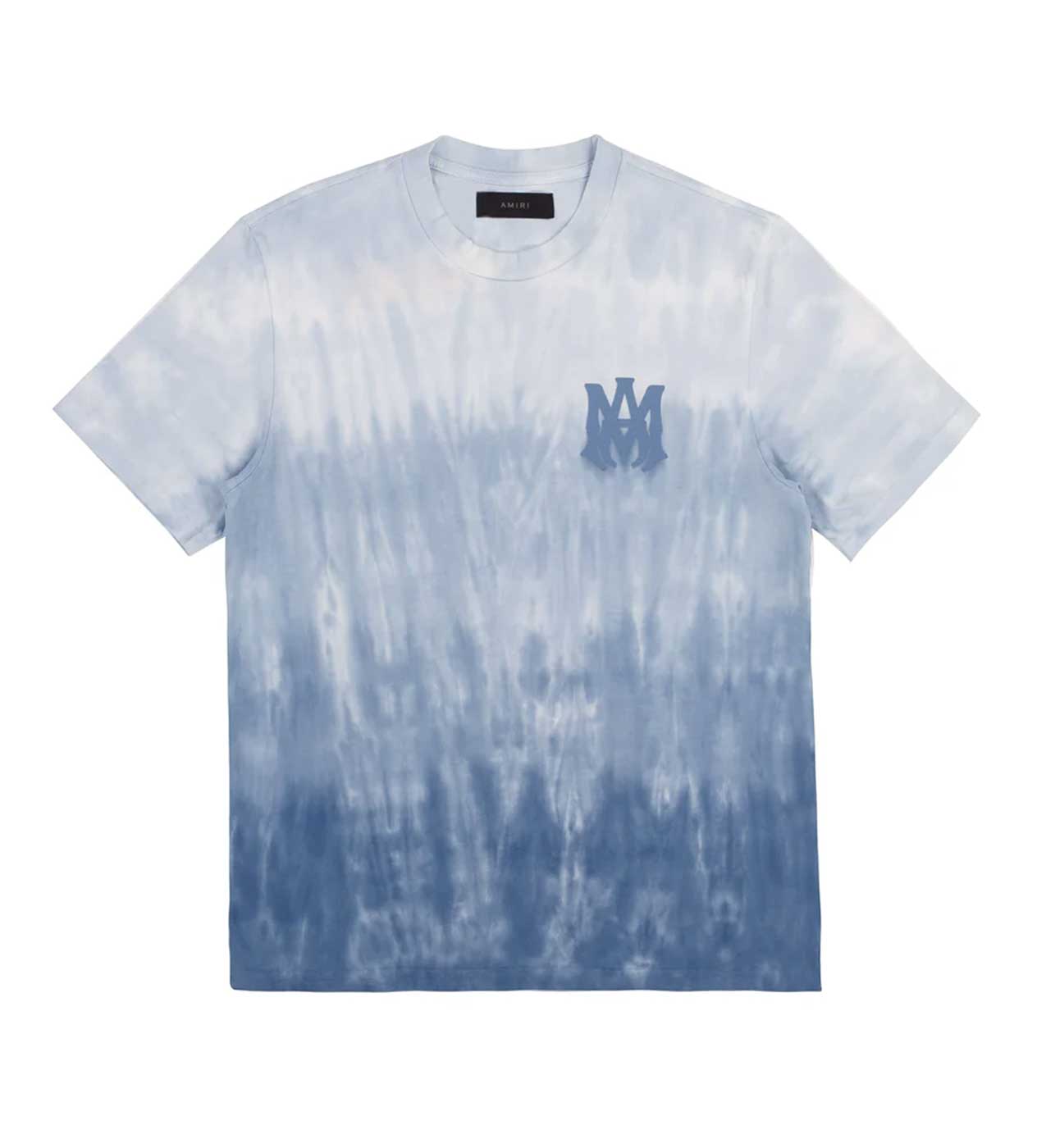 Amiri MA Logo Dip Dye Tee Ashley Blue