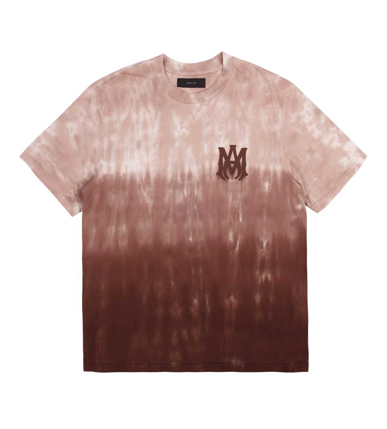 Amiri MA Logo Dip Dye Tee Brown front