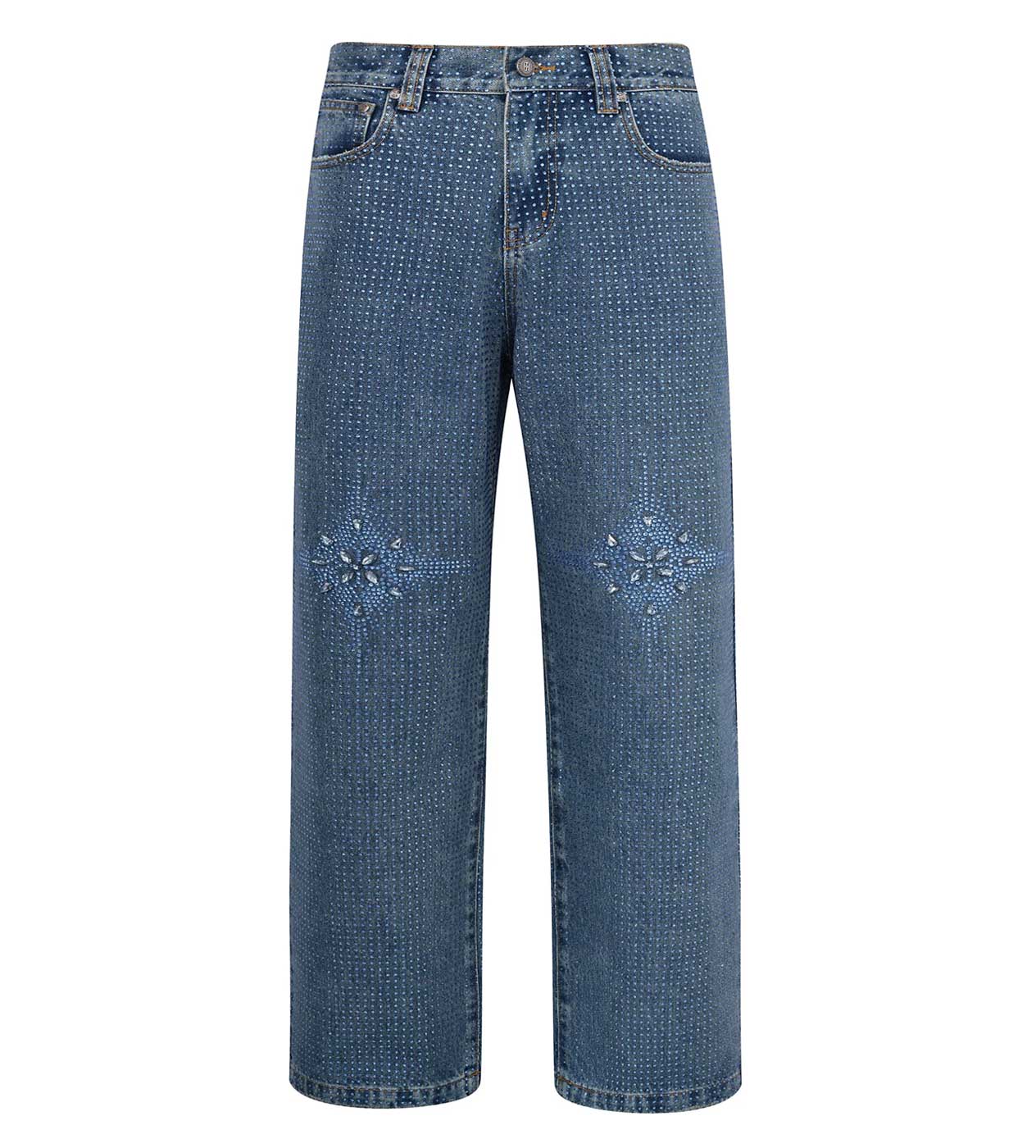 Birth of Royal Child 20K Diamond Stellar Denim Pants Blue