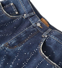 Birth of Royal Child 20k Diamond Starlight Denim Shorts Blue