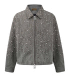 Birth of Royal Child 20k Diamond Zipper Jacket Dark Grey