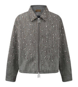 Birth of Royal Child 20k Diamond Zipper Jacket Dark Grey
