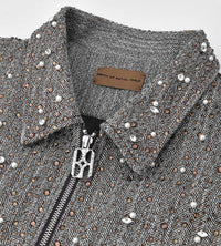 Birth of Royal Child 20k Diamond Zipper Jacket Dark Grey