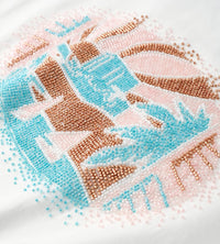 Birth of Royal Child Beaded Nile River Tee White
