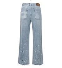 Birth of Royal Child Chain Ink Print Details Denim