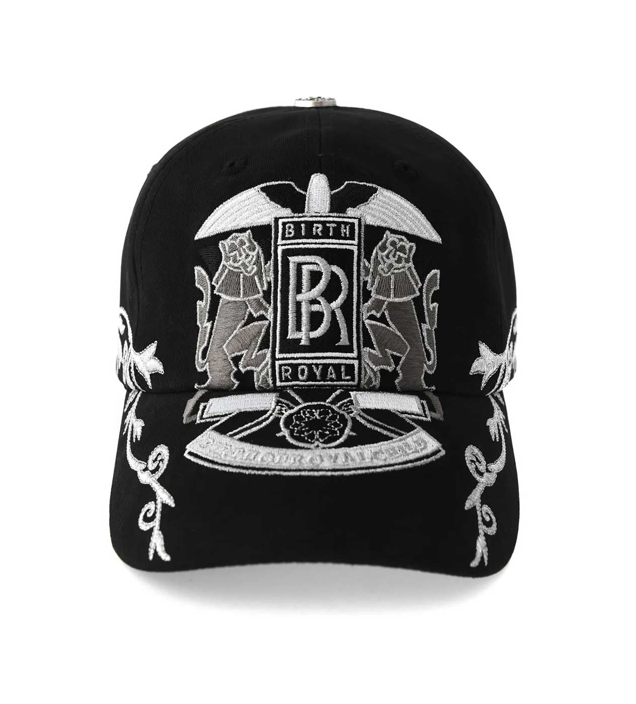 Birth of Royal Child Double Lion Embroidered Baseball Cap Black