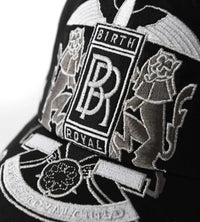 Birth of Royal Child Double Lion Embroidered Baseball Cap Black