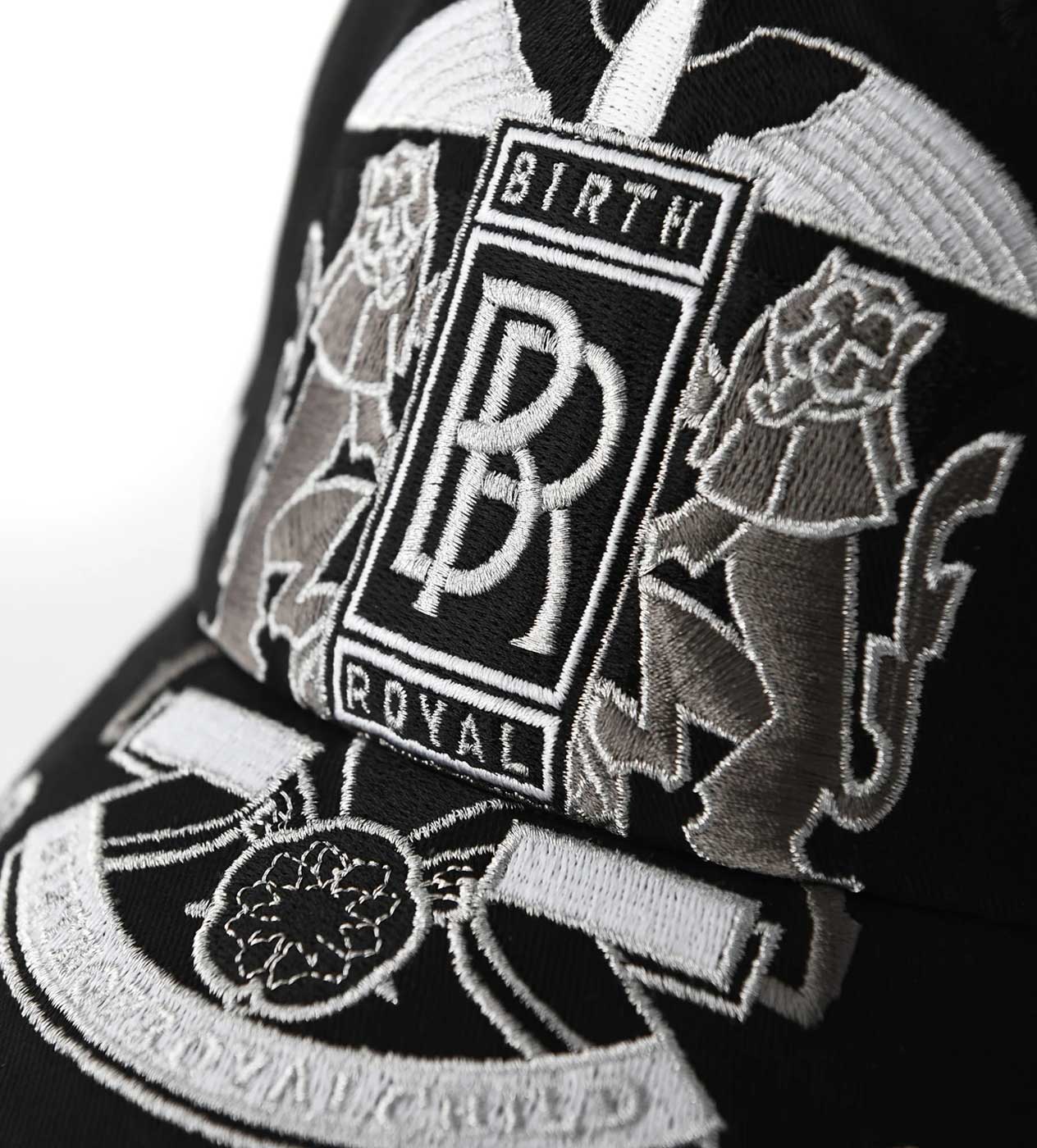 Birth of Royal Child Double Lion Embroidered Baseball Cap Black