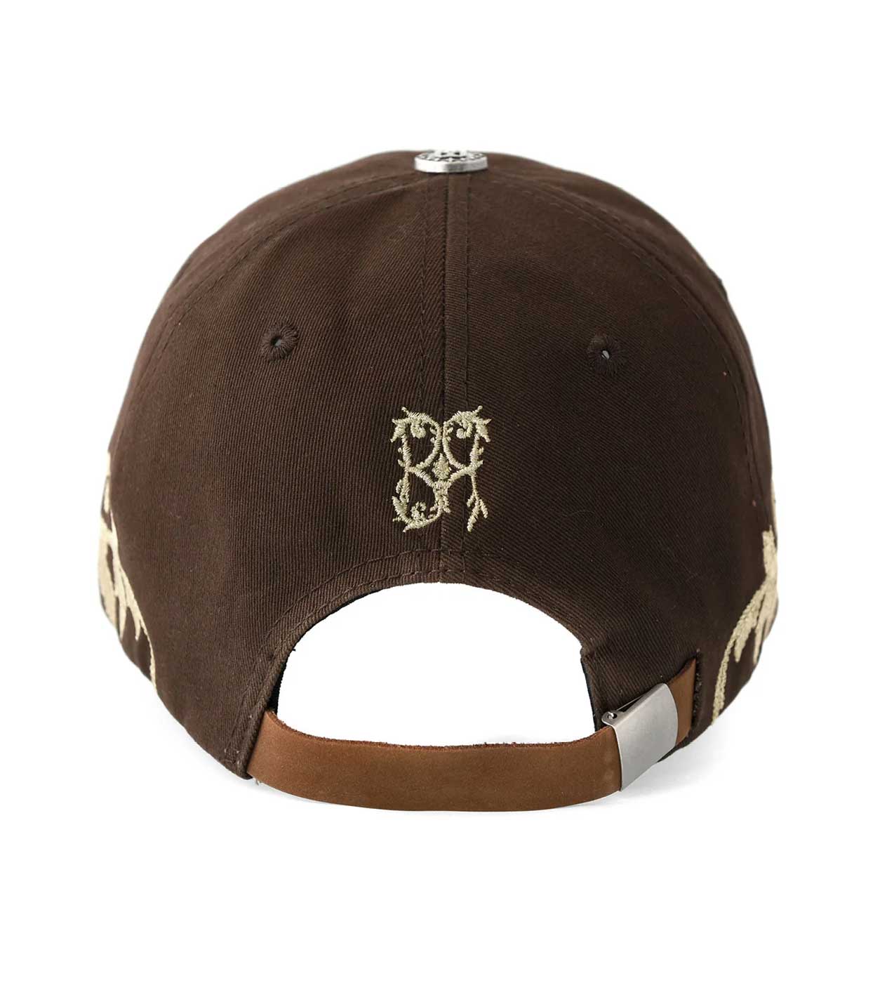 Birth of Royal Child Double Lion Embroidered Baseball Cap Brown