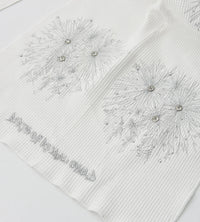 Birth of Royal Child Fireworks Rhinestone Durag White