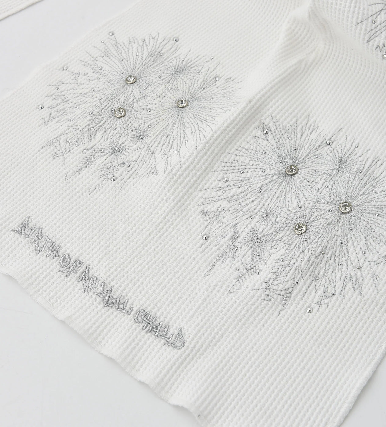 Birth of Royal Child Fireworks Rhinestone Durag White