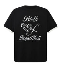 Birth of Royal Child Pearl Patchwork Tee Black