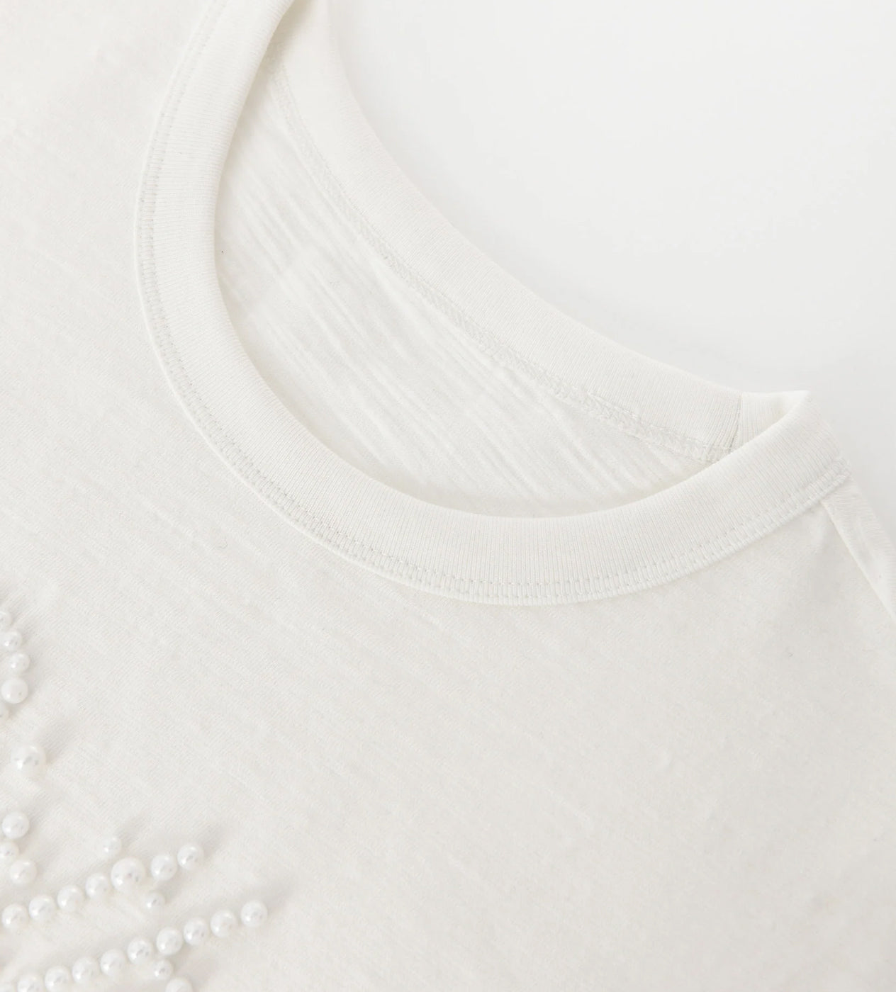 Birth of Royal Child Pearl Patchwork Tee White