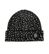 Birth of Royal Child Pearl Rhinestone Beanie Black