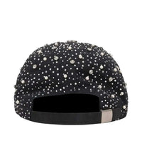 Birth of Royal Child Pearl & Rhinestone Baseball Cap Black