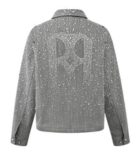 Birth of Royal Child Rhinestone Zipper Jacket Grey