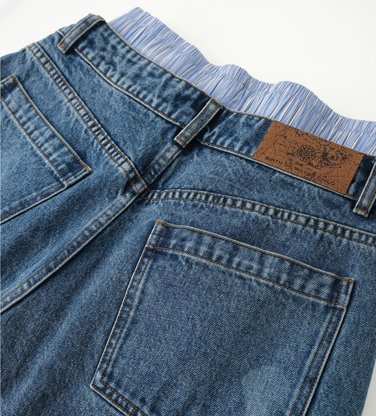 Birth of Royal Child Royal Fluid Dual Waist Baggy Denim