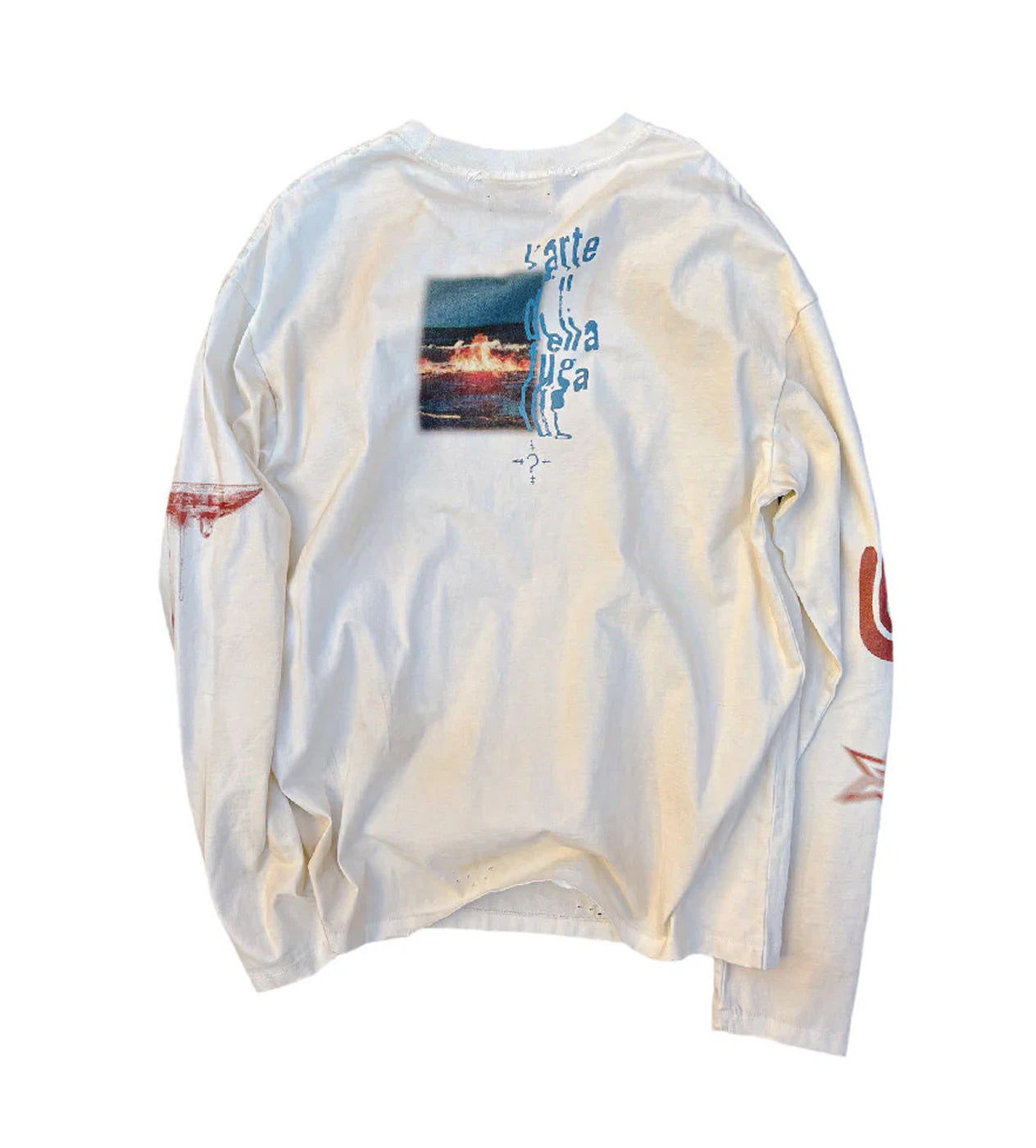 Birth of Royal Child Sunset Printed L/S Tee White