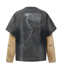 Birth of Royal Child Three Piece Distressed Stained L/S Tee Brown