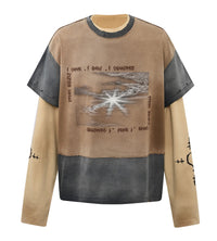 Birth of Royal Child Three Piece Distressed Stained L/S Tee Brown