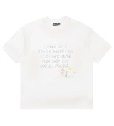 Boredom Kills Happy in Real Life Tee White