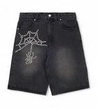 Boredom Kills Pearl Spider Jorts Black