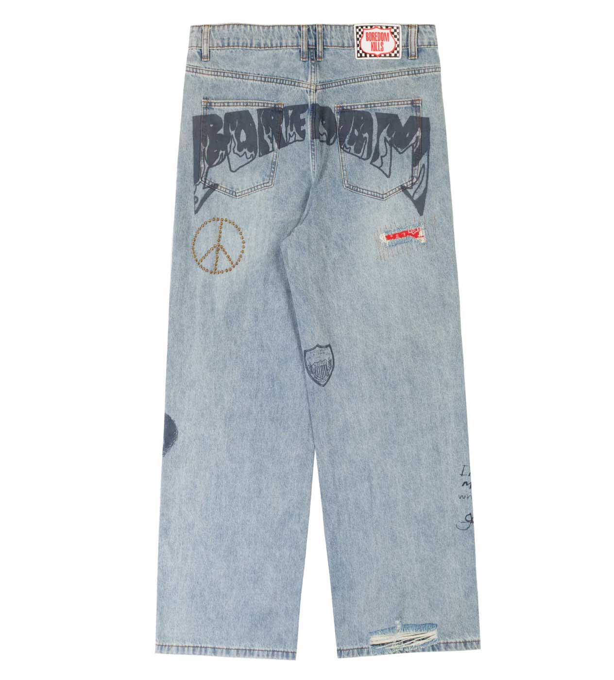 Boredom Kills Scribble Denim Wash