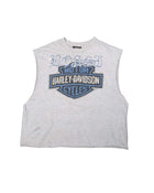 Bossi Vintage Rhinestone Sleeveless Tee Grey