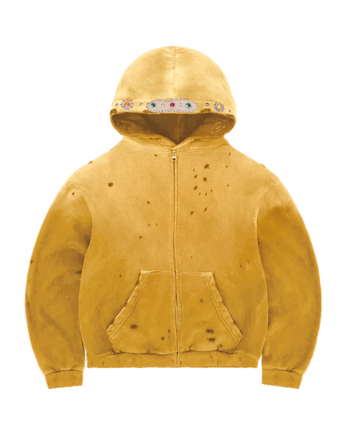 Bravest Studios Sapphire Zip Up Hoodie Yellow – Restock AR