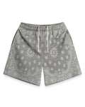 Bravest Studios Screen Printed Paisley Two Tone Shorts Concrete