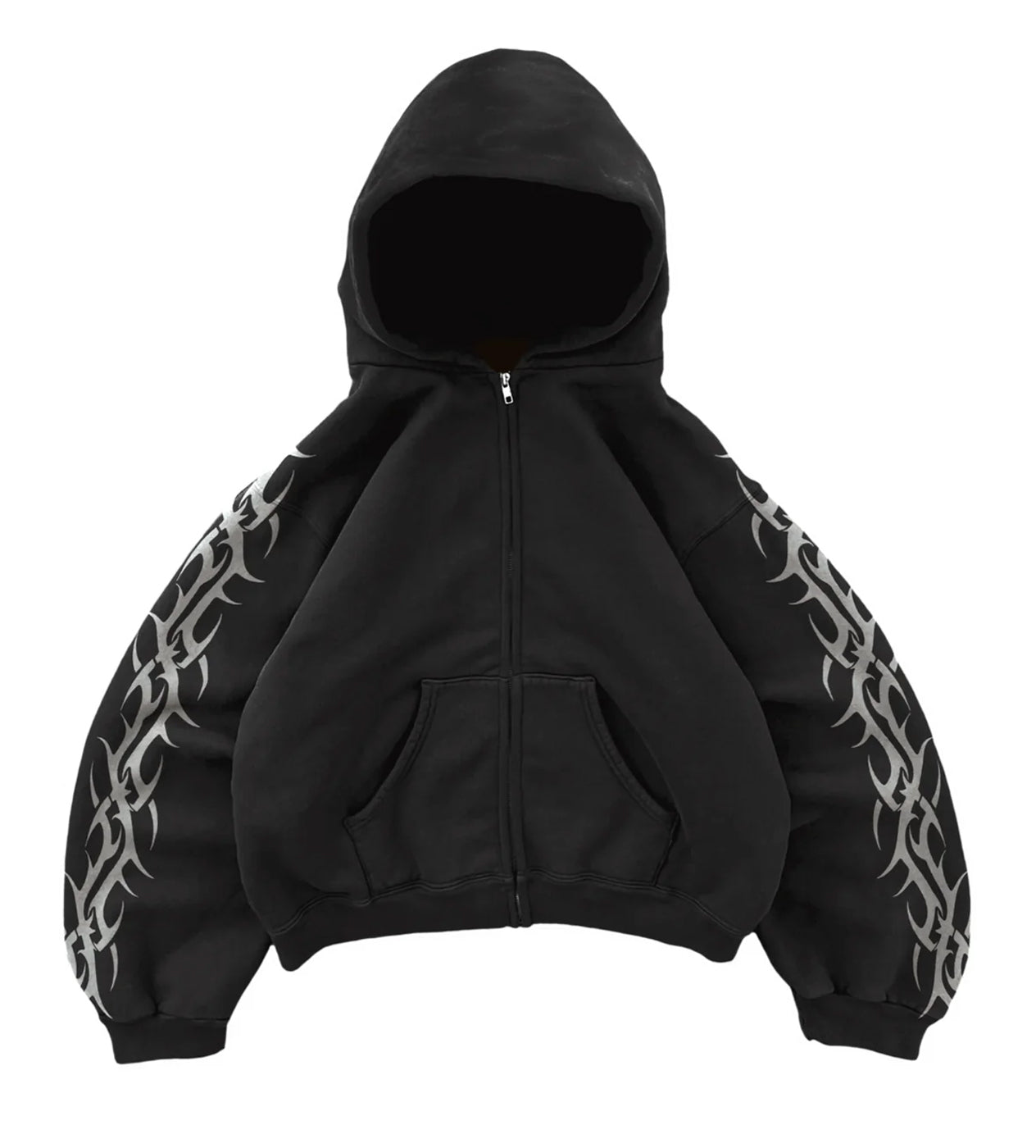 Bravest Studios Tribal Zip Up Hoodie Black – Restock AR