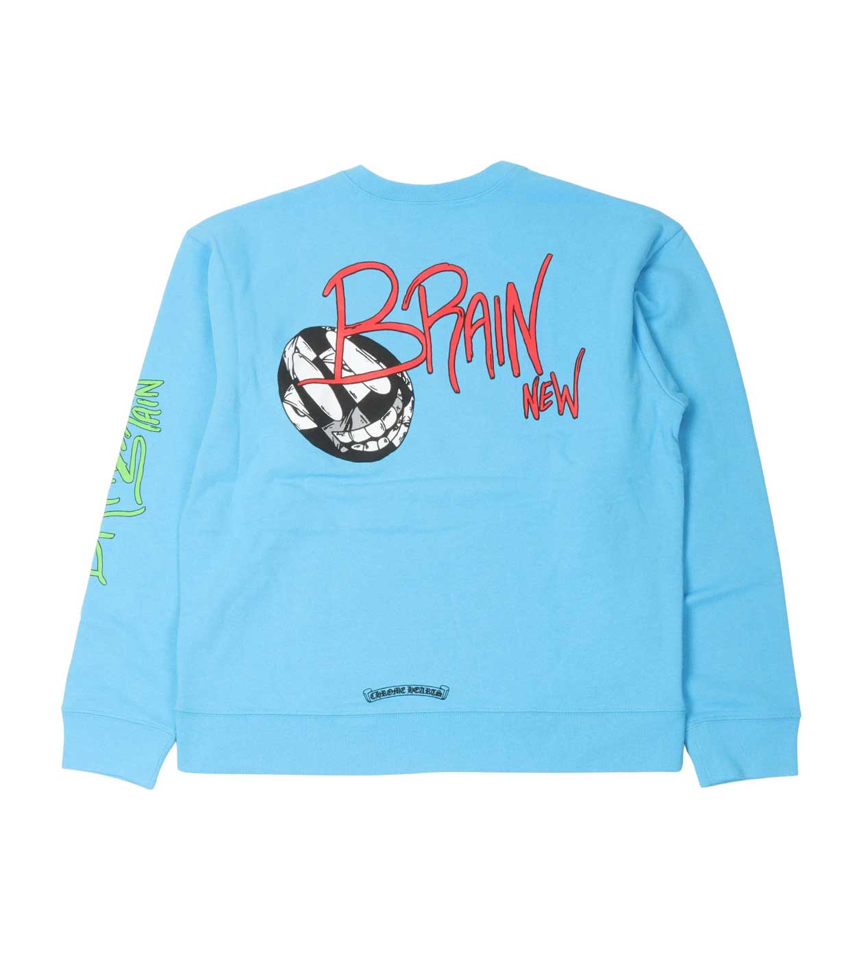CHROME HEARTS クロムハーツ MATTY BOY Chrome Hearts Matty Boy 'Brain New' Crewneck Blue – Restock AR