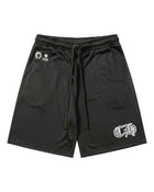 Chrome Hearts Sports Mesh Varsity Shorts Black/Silver