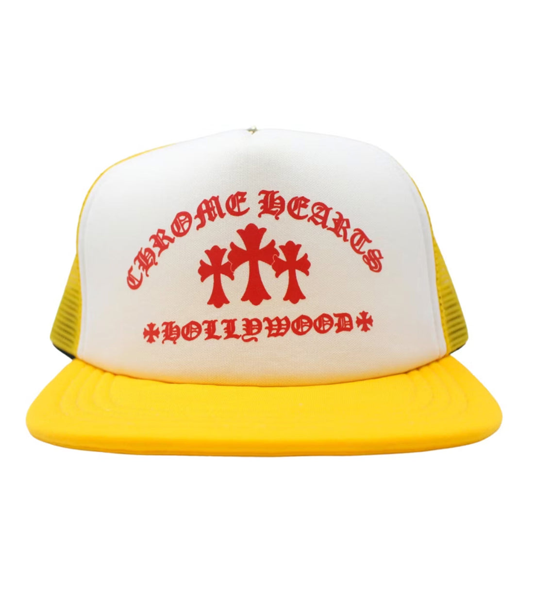 Chrome Hearts Yellow Trucker Cap Front View