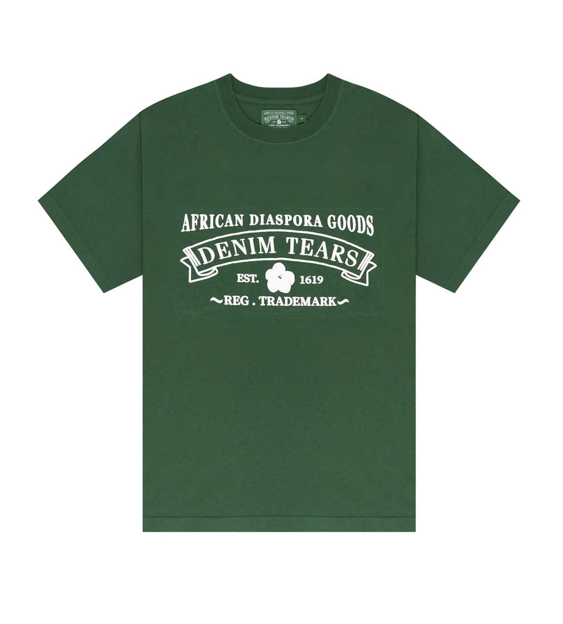 Product Image Of Denim Tears ADG Vintage Green Tee Front View