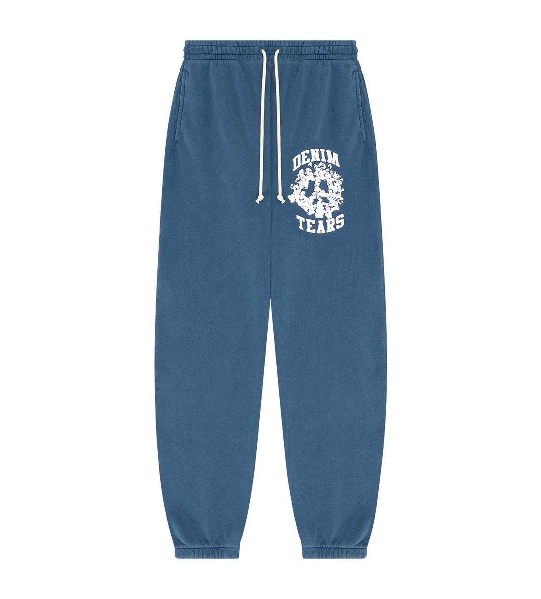 Product Image Of Denim Tears University Navy Sweatpants Front View