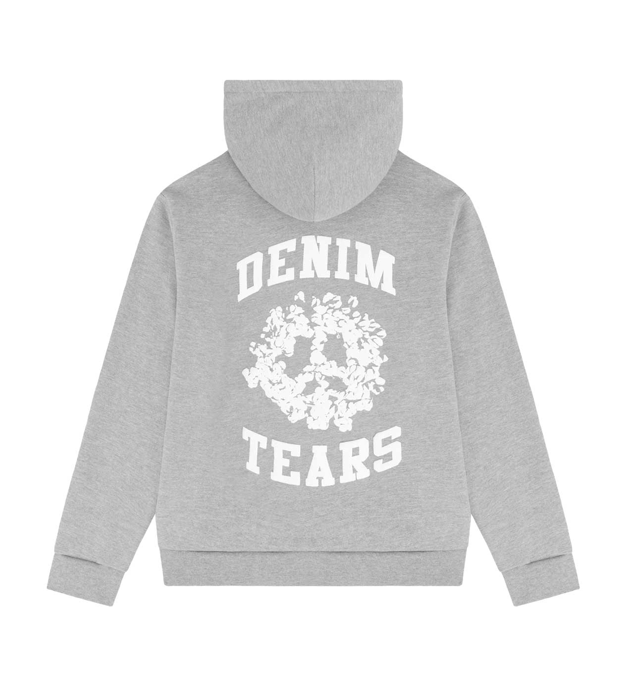 Denim Tears University Zip Hoodie Grey Back