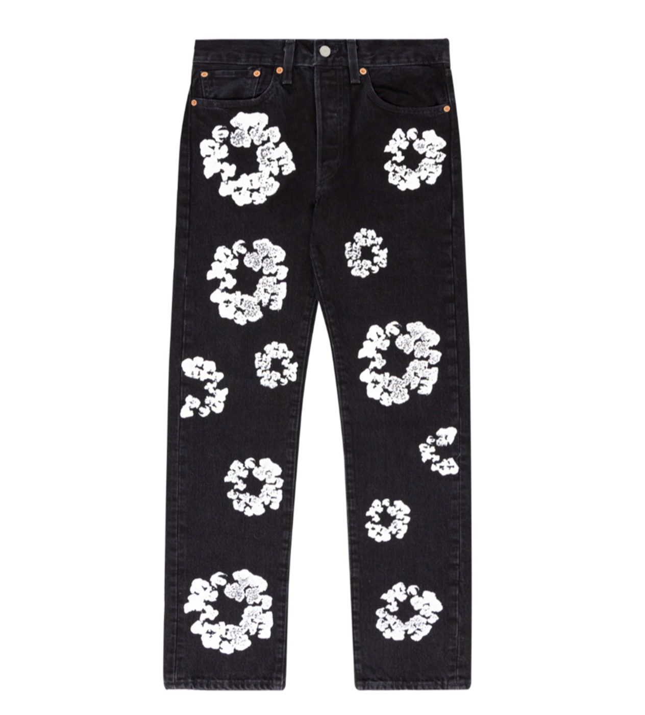 Denim Tears x Levi's Cotton Wreath Black Denim Jeans – Restock AR Denim Tears x Levi's Cotton Wreath Black Denim Jeans – Restock AR