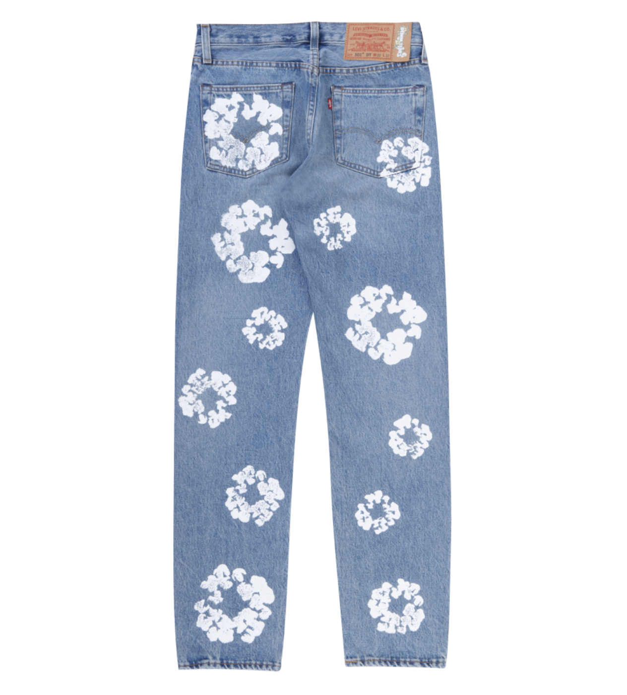 Denim Tears x Levi's Cotton Wreath Light Blue Wash, Back View