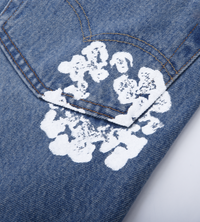 Denim Tears x Levi's Cotton Wreath Light Blue Wash,  Detailed Black View