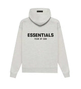 Essentials Light Oatmeal Velvet Hoodie
