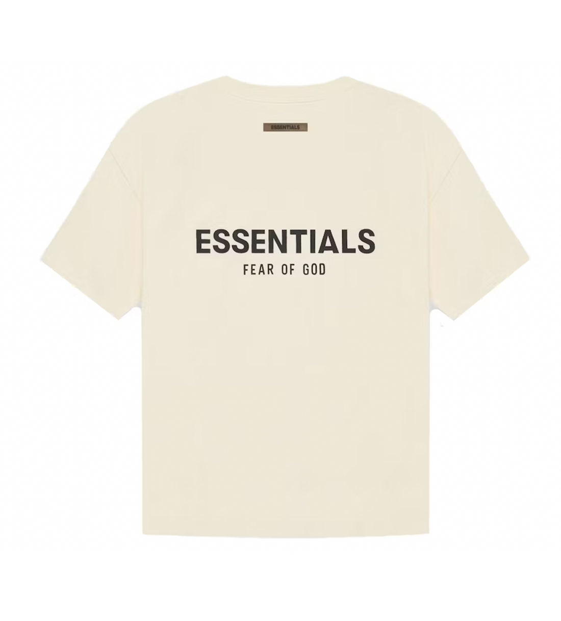 Essentials Cream Tee Back Logo