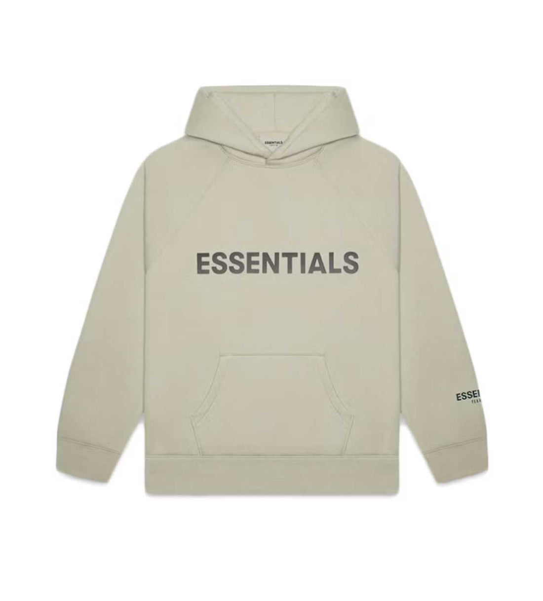 Product Image of Essentials Moss Front logo Hoodie Front view