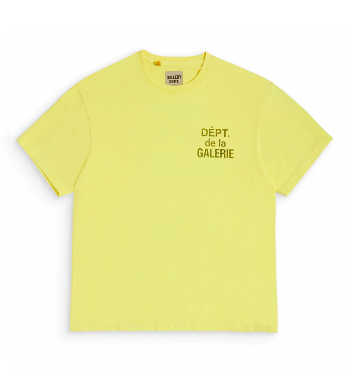 Gallery Dept. French Souvenir Flo Neon Yellow Tee, Front View