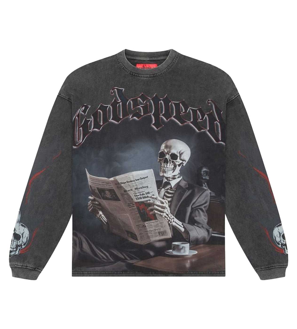 Godspeed Black Monday L/S Tee Washed Grey – Restock AR